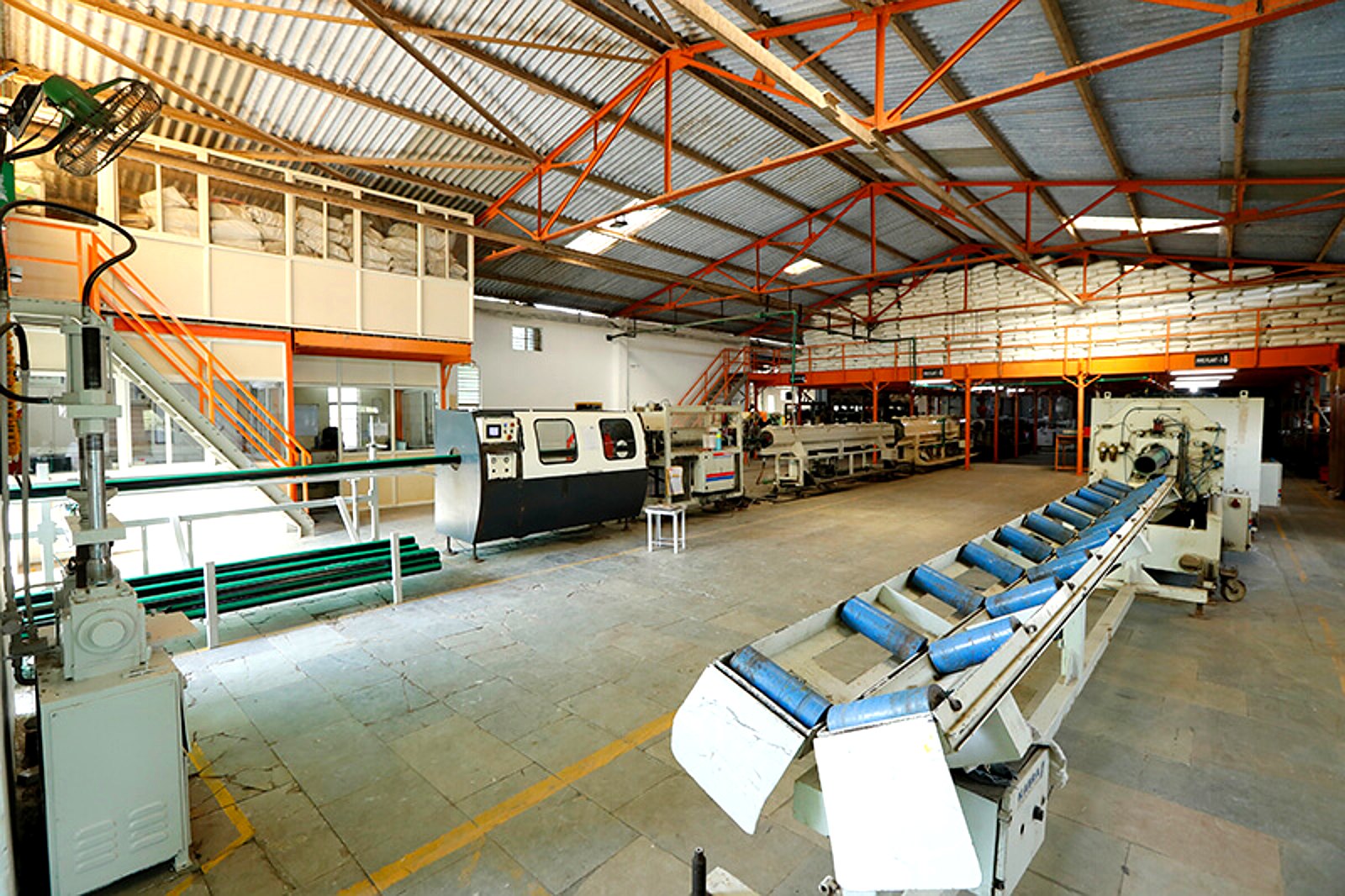 Pipe extrusion lines inside the Anjney plant